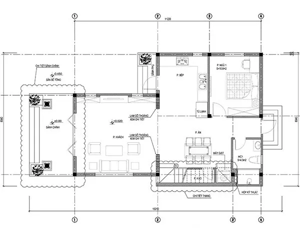 Trầm trồ trước list mẫu nhà cấp 4 chữ l có gác lửng đẹp sang trọng