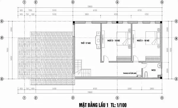 Trầm trồ trước list mẫu nhà cấp 4 chữ l có gác lửng đẹp sang trọng