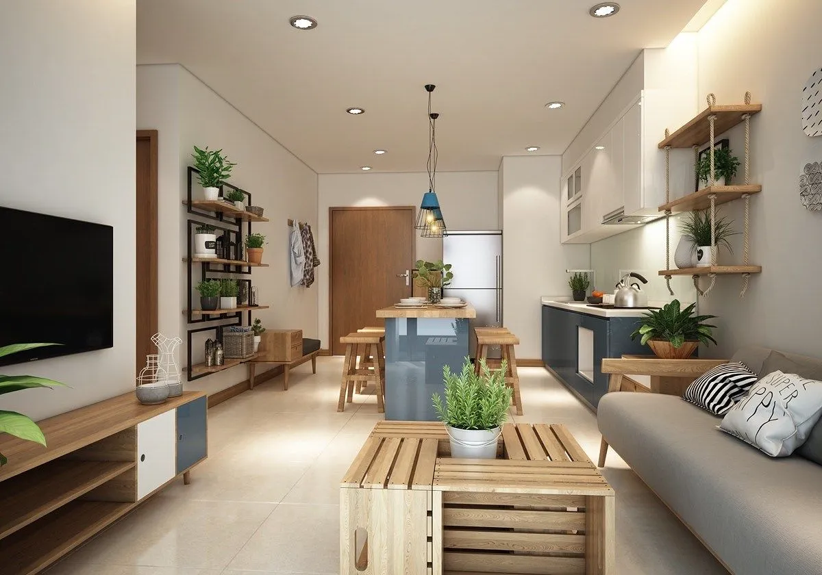 Trang trí nội thất chung cư 60m2 mang đậm chất Scandinavian