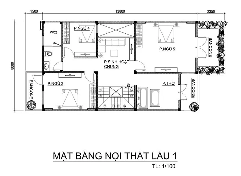 Tư vấn nhà 2 tầng mái thái nông thôn 100m2 siêu đẹp tại Thái Bình