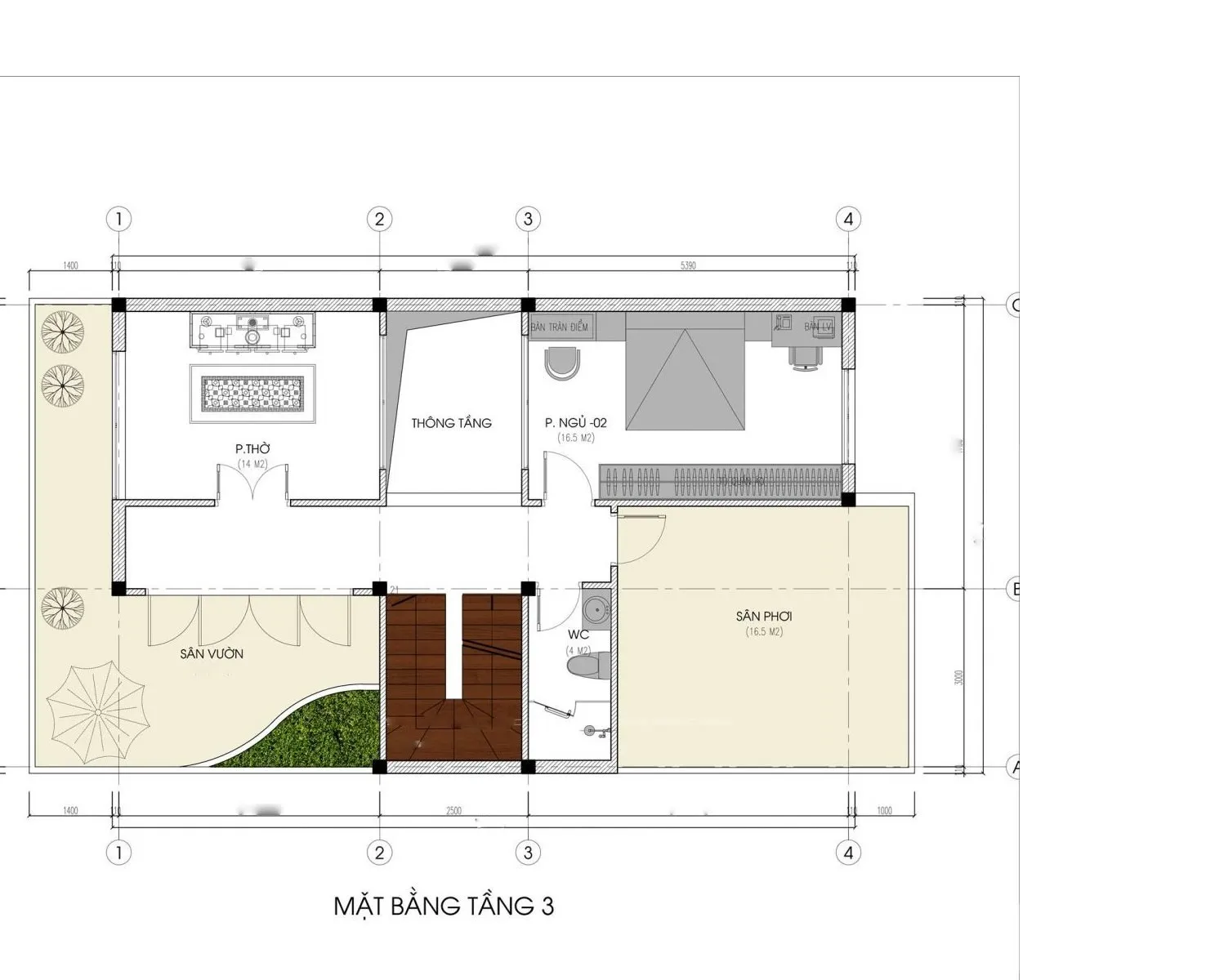 Tư vấn thiết kế biệt thự 8x20m 3 tầng hiện đại đầy đủ công năng