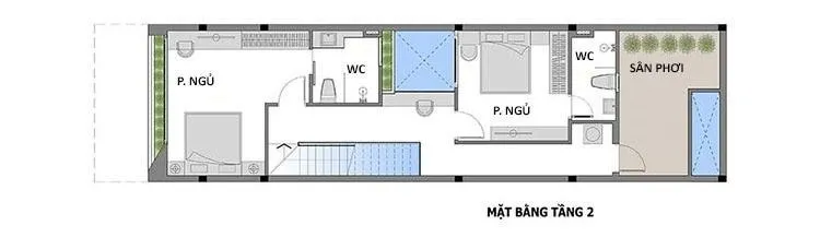 Tư vấn thiết kế mẫu nhà 2 tầng 75m2 3 phòng ngủ đầy đủ công năng