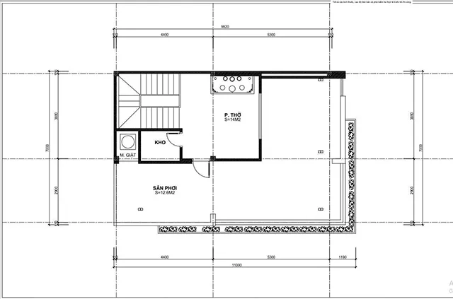 Tư vấn thiết kế mẫu thiết kế nhà 3 tầng 7x10m cho gia đình nhiều thế hệ