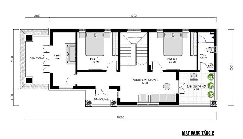 Tư vấn thiết kế nhà 2 tầng 85m2 đẹp và tối ưu chi phí nhất