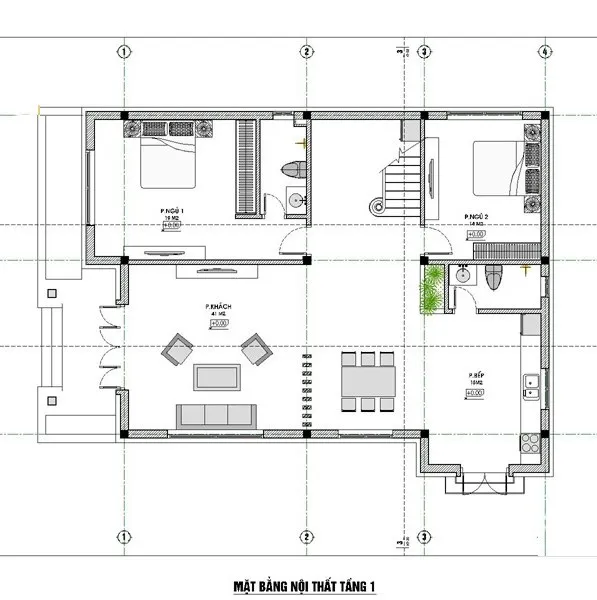 Tư vấn thiết kế nhà 2 tầng mái thái tân cổ điển tại Vĩnh Phúc