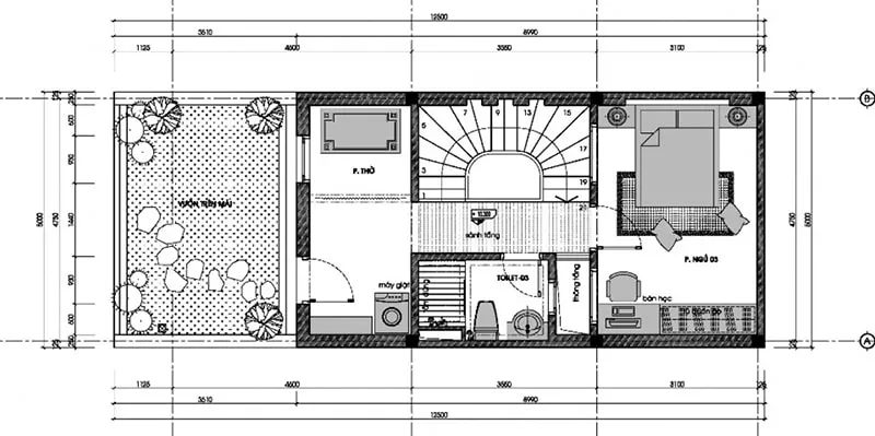 Tư vấn thiết kế nhà 3 tầng 50m2 tại Vĩnh Phúc