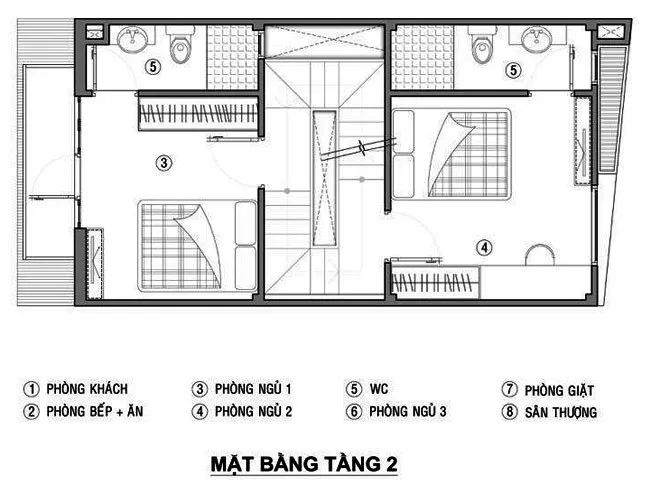 Tư vấn thiết kế nhà 3 tầng 5x10m tại Triều Khúc