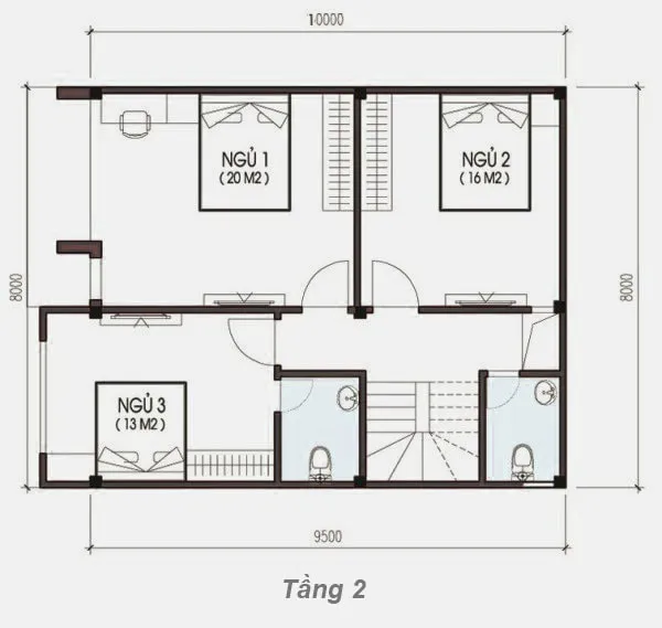 Tư vấn thiết kế nhà 3 tầng 8x10m đẹp sang trọng hiện đại cuốn hút