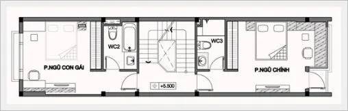 Tư vấn thiết kế nhà 3 tầng có gác lửng siêu độc đáo