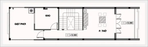 Tư vấn thiết kế nhà 3 tầng có gác lửng siêu độc đáo