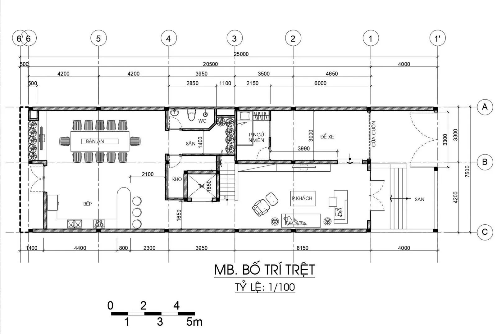 Tư vấn thiết kế nhà 3 tầng mặt tiền 5m phong cách hiện đại