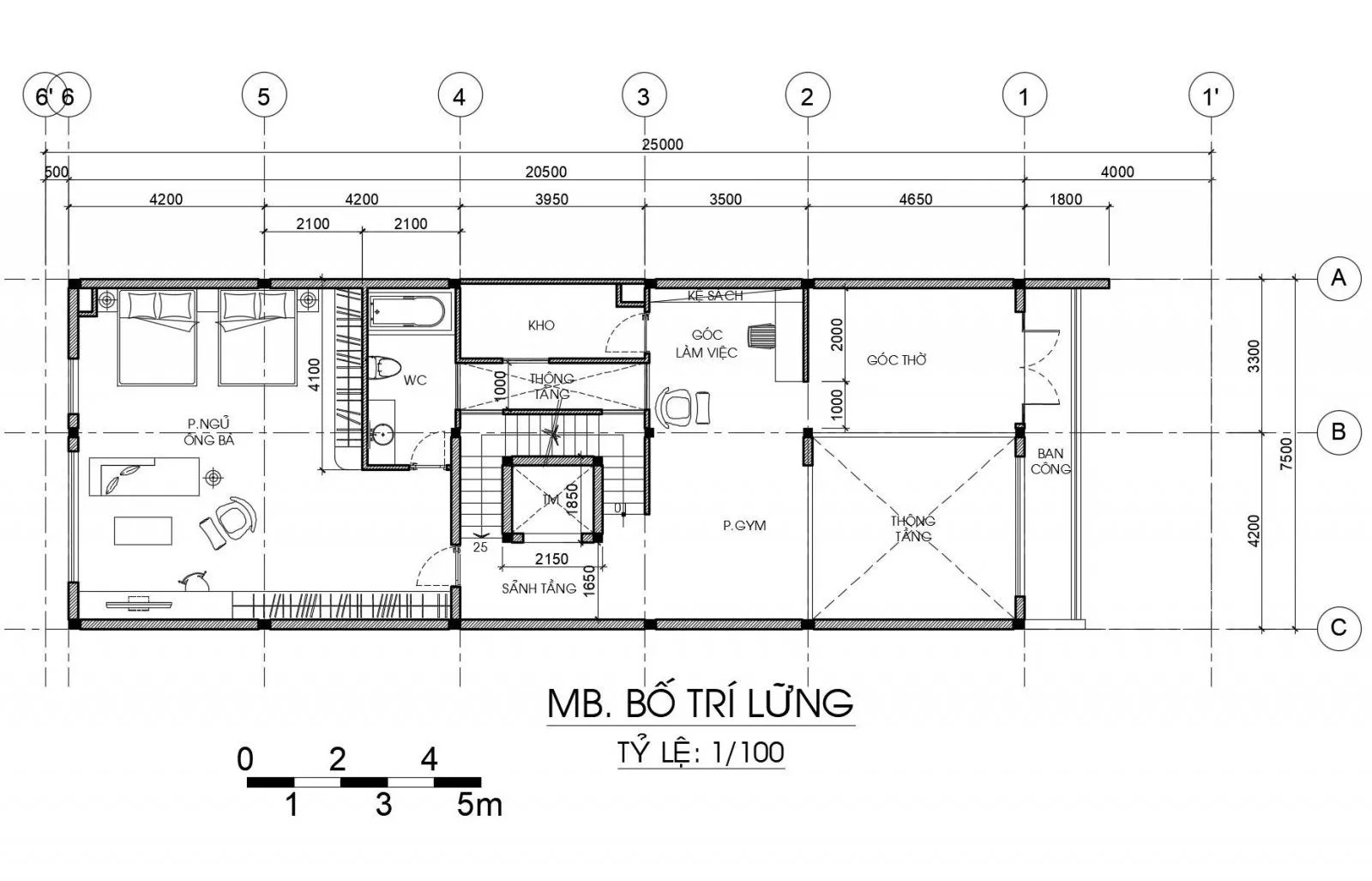 Tư vấn thiết kế nhà 3 tầng mặt tiền 5m phong cách hiện đại