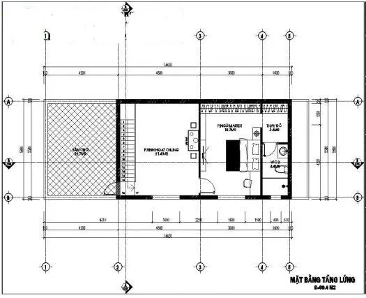 Tư vấn thiết kế nhà cấp 4 có gác lửng 7x15m