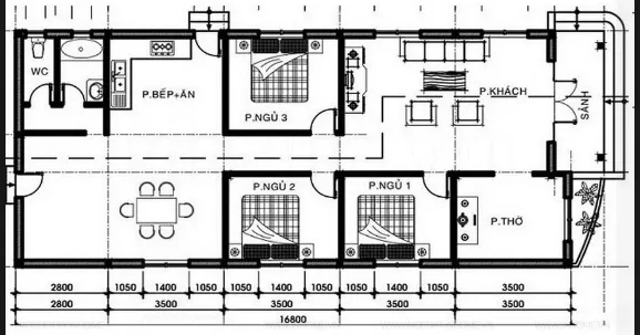 Tư vấn thiết kế nhà cấp 4 mái thái 6×20 600 triệu tại Bắc Giang