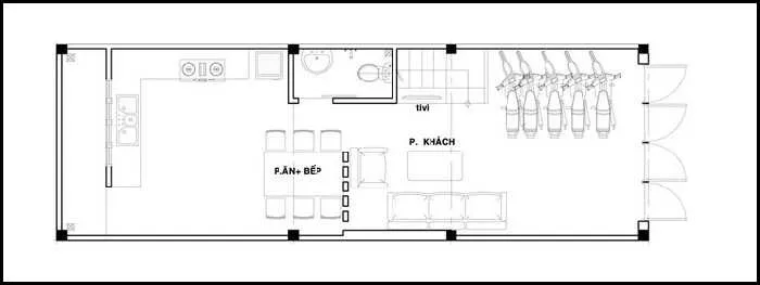 Tư vấn thiết kế nhà ống 4 tầng 4x10m phong cách hiện đại