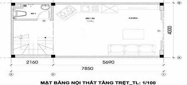 Tư vấn thiết kế nhà ống 4 tầng 4x10m phong cách hiện đại