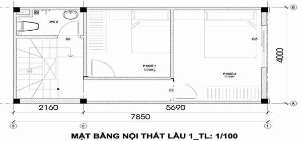 Tư vấn thiết kế nhà ống 4 tầng 4x10m phong cách hiện đại