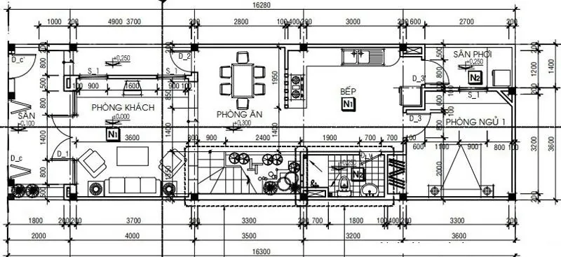 Tuyển lựa 6 mẫu nhà ống 2 tầng 5x16m nhìn vào ai cũng muốn xây