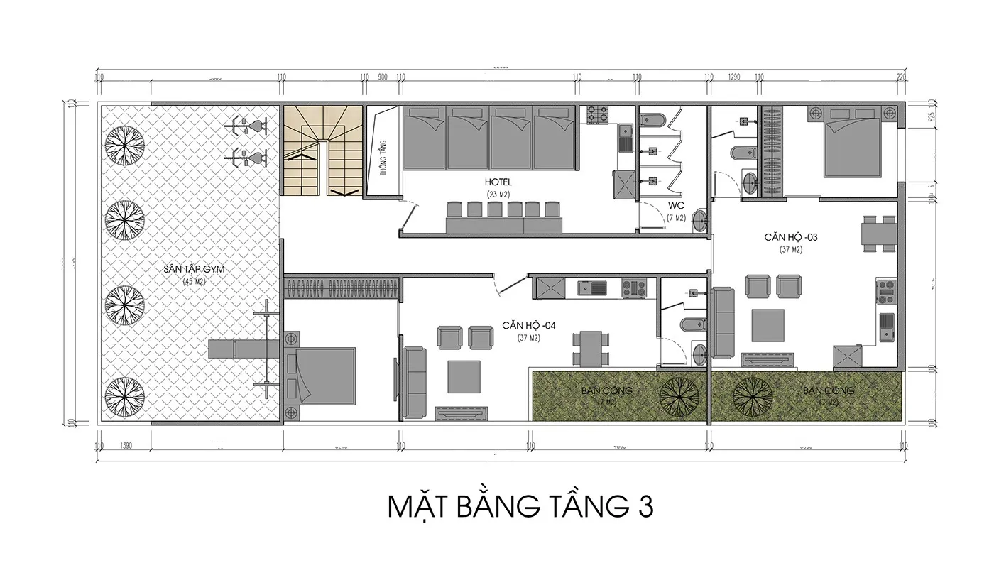 Xây biệt thự cho thuê tận dụng tối đa công năng