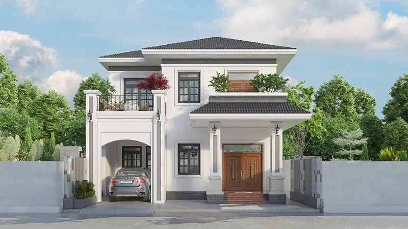 Xuýt xoa các mẫu nhà 2 tầng mái thái 150m2 đẹp không góc chết