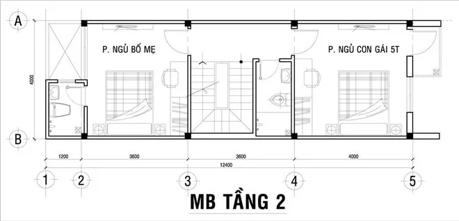 Ý tưởng thiết kế nhà 3 tầng 55m2 hiện đại của gia đình 4 người